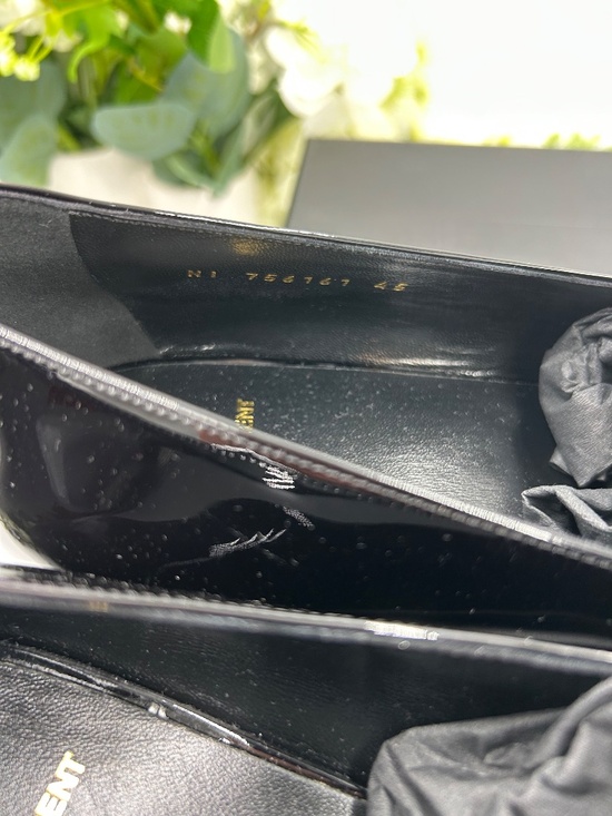 Men’s Saint Laurent patent/velvet loafers. Size 45/12 US.  Made in Italy. main image 12